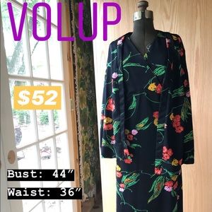 Vintage 70s VOLUP sleeveless maxi tropical hawaii